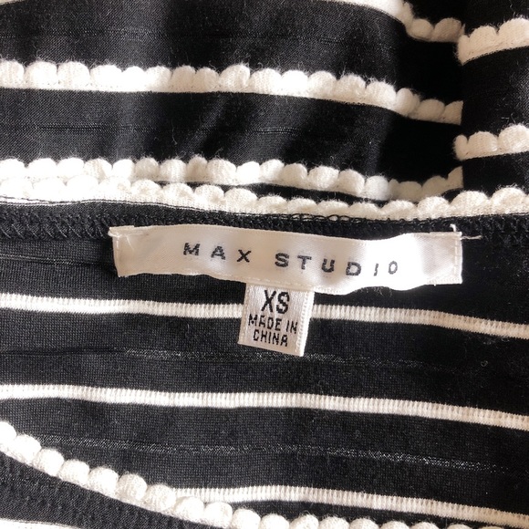 Max Studio Black/White Striped Dress - Picture 3 of 4